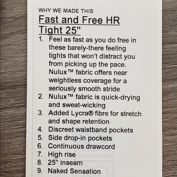 ❤️ Lululemon fast & free 25” print legging Size 2 Floral Flux Multi NWT - Picture 8 of 9